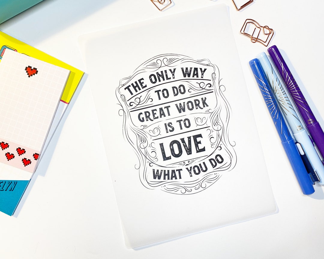 Love What You Do Vellum Dashboard, Planner Insert, Discbound Vellum, A5