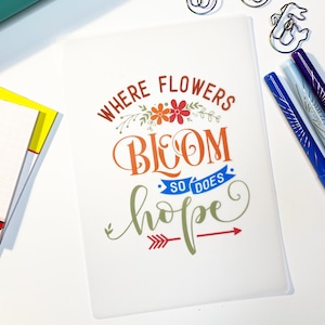 Hope Vellum Dashboard, Planner Insert, Discbound Vellum, A5, A6, Personal