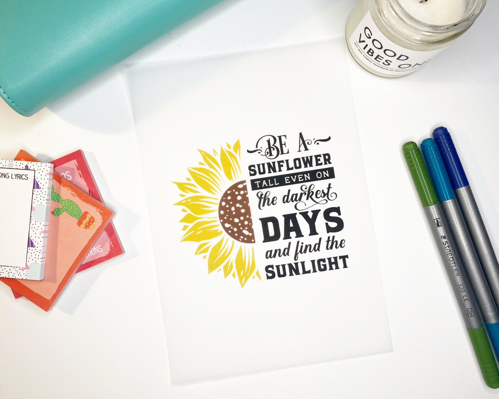 Sunflower Vellum Dashboard Planner Insert Discbound Vellum Etsy