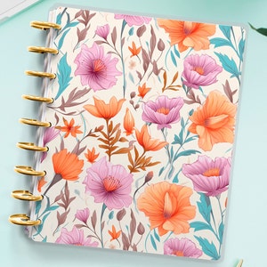 Flower Planner Cover for Disc Bound Planner | Planner Cover for Spiral Planner