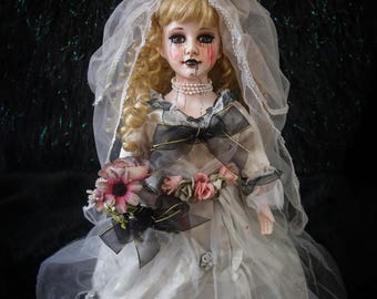 Bloody bride OOAK CREEPY DOLL