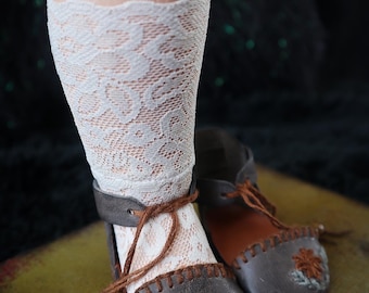 Chaussures en cuir pour poupée ancienne ~ Kestner Jumeau Bru Jne 2 3/4(70 mm) #275 Dolantik - France