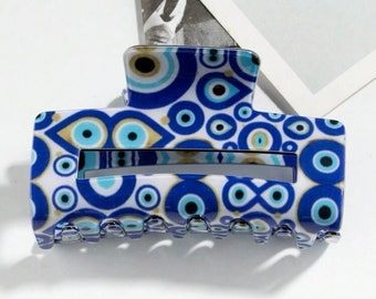 Evil eye hair clip, large size, gifts for her, cute hair accessory.