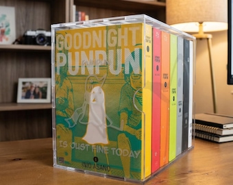 Goodnight PunPun Custom Engraved Acrylic Boxset Case (Compatible with English Volumes 1-7)