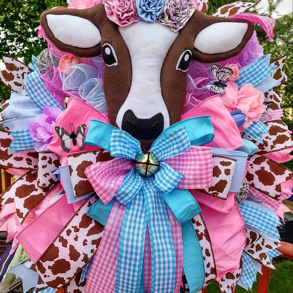 Cow Head Wreath Etsy