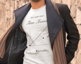 Time Travel tshirt - lorentz transformation - unisex - science or physics teacher shirt and gift