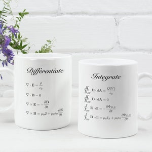 Coffee mug - Maxwell equations in differential and integral form - math or physics teacher gift