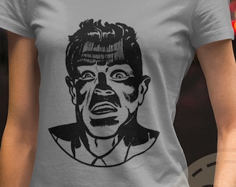 Vintage scream comic book shirt - Unisex - scary or halloween gift