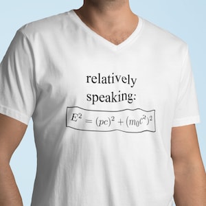 Chemise équation E=mc2 - unisexe - théorie de la relativité - phisique ou cadeau de professeur de mathématiques