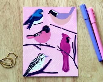 Colorful Birds Postcard
