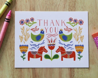 Scandinavian-Inspired Thank You Postcard