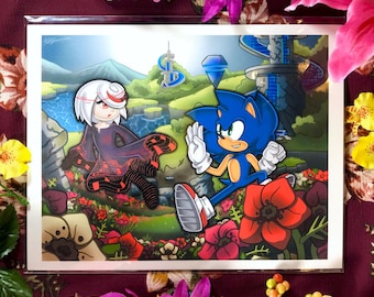 Sonic Frontiers Art Print – Signed Digital Illustration
