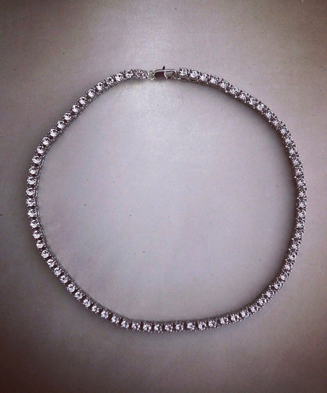 TennisKette Halskette Silber 925 5mm von 22 Inch Runde Etsy