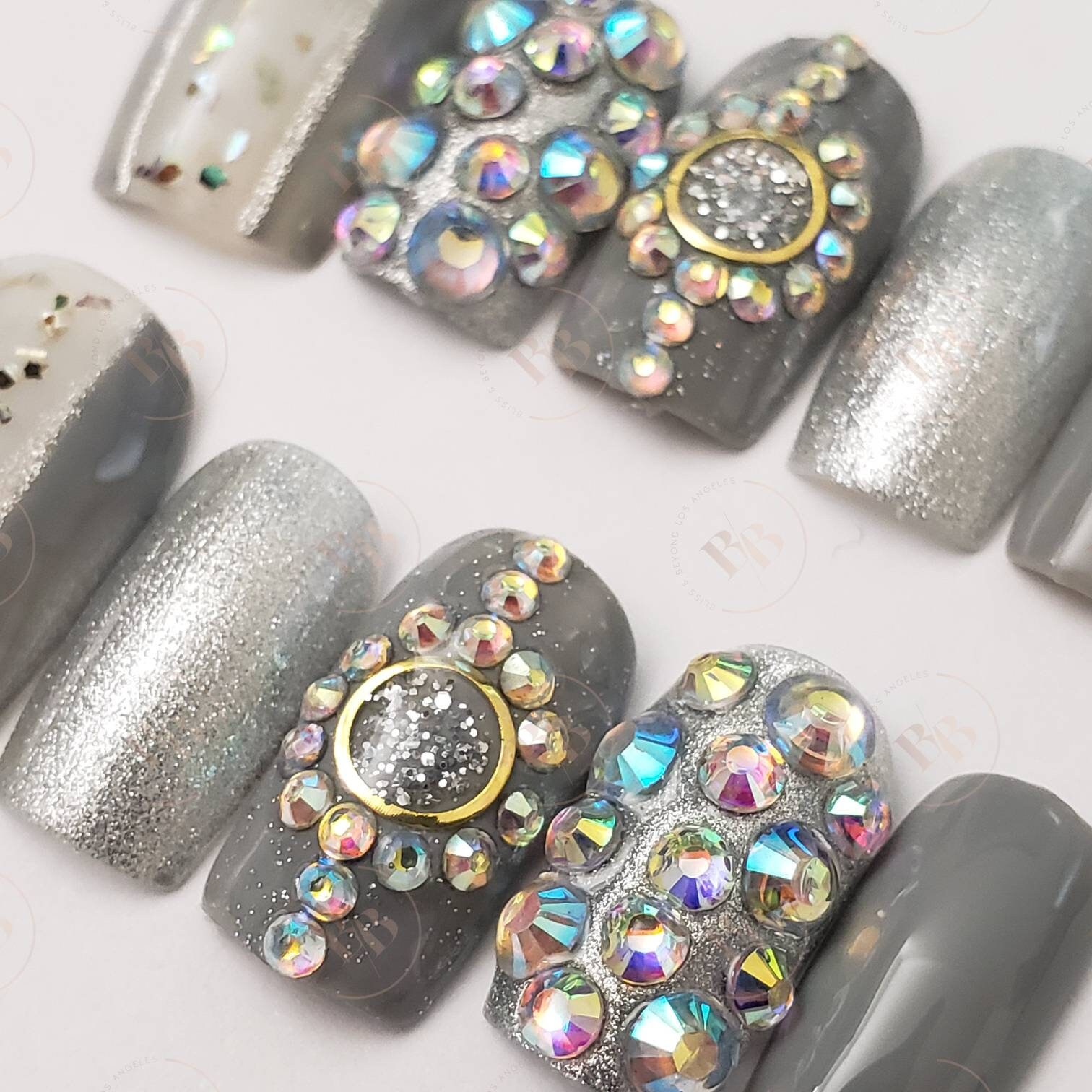 Hand Painted Handmade Press on Nails for Small Fingers. False Etsy