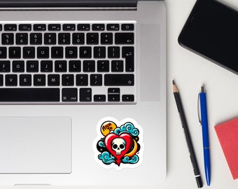 Heart & Skull MOON | Alkaline Trio FAN ART | Sticker
