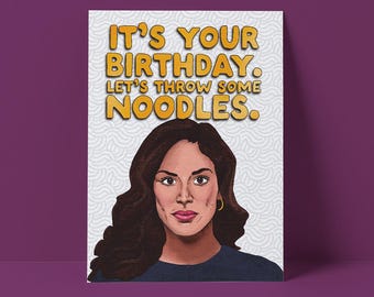 Throw Some Noodles Birthday Card