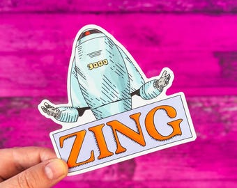 Zingbot Vinyl Sticker - Big Brother Fan Gift, Waterproof