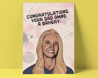 Congratulations, Your Dad Owns a Bakery Card