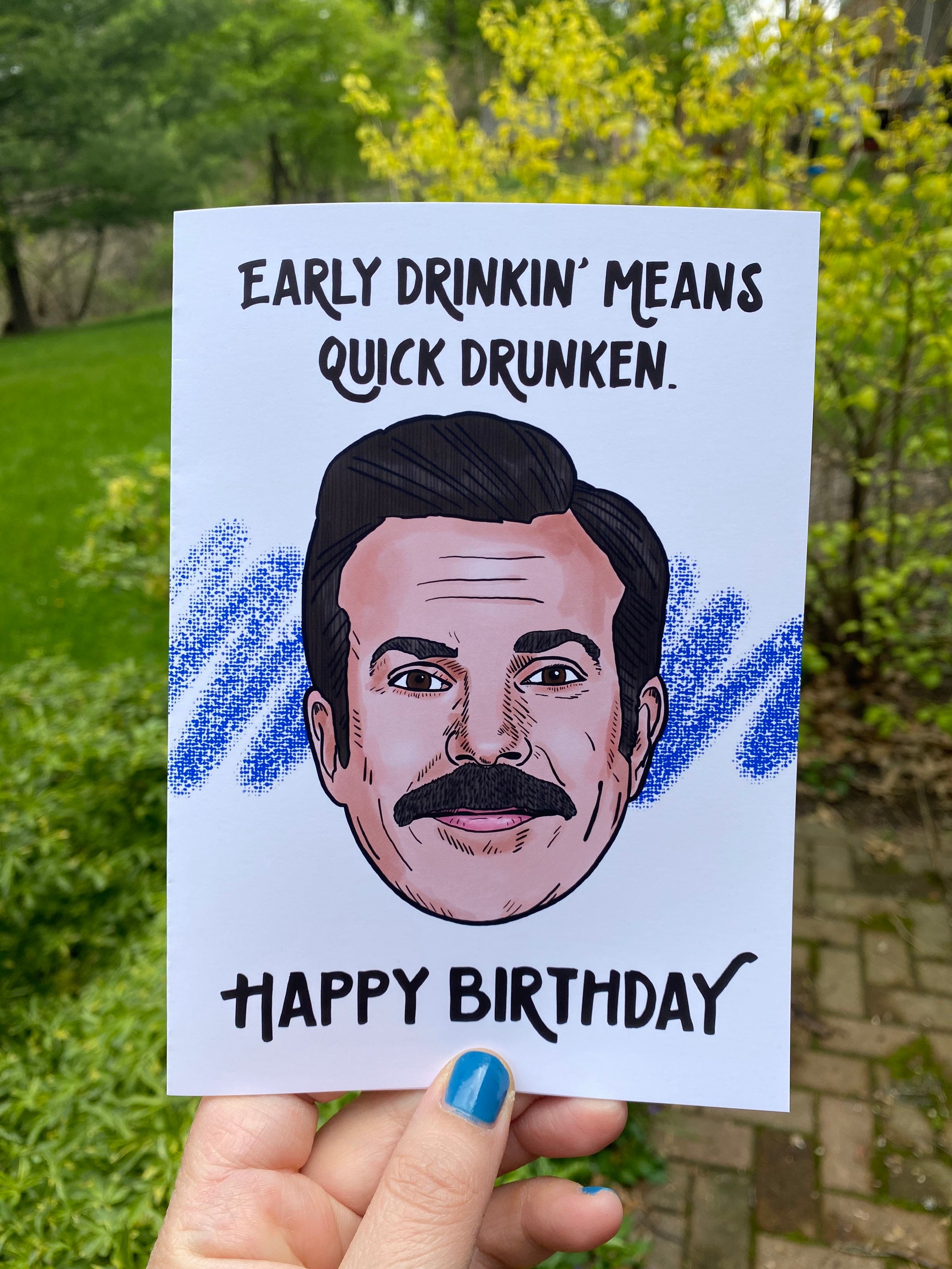 Ted Lasso Birthday Card Hand-Drawn | Etsy