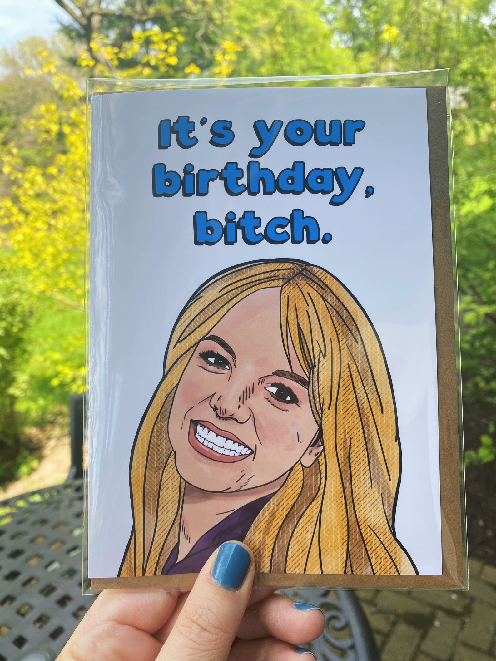 Britney Spears Birthday Card Hand-Drawn | Etsy