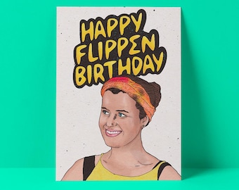 Happy Flippen Birthday Card - Survivor