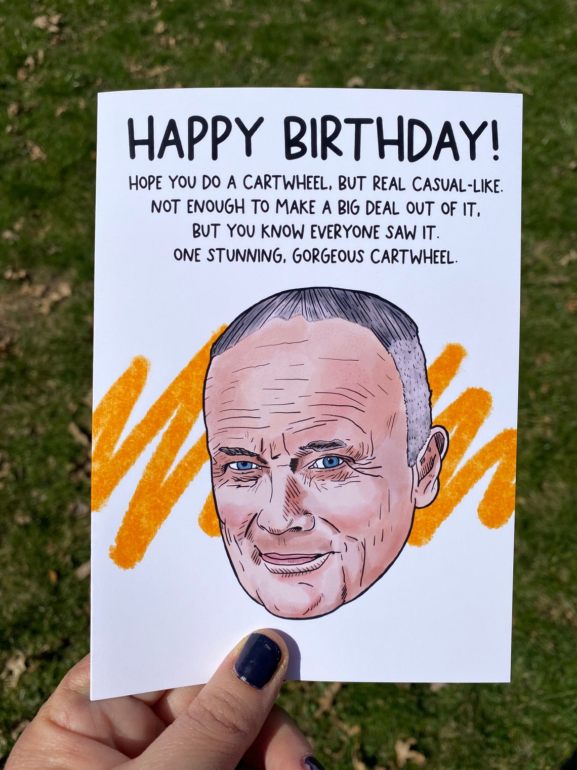 The Office Birthday Card feat. Creed Bratton HandDrawn Etsy