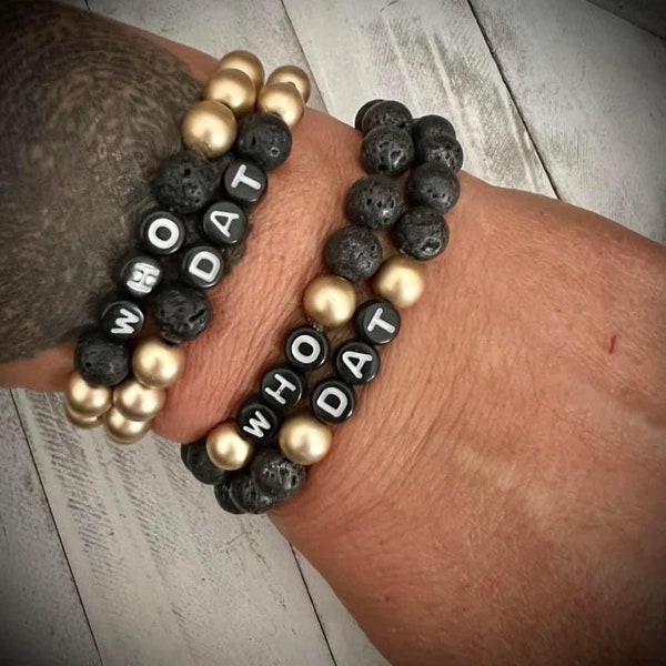 Saints WhoDat bracelets