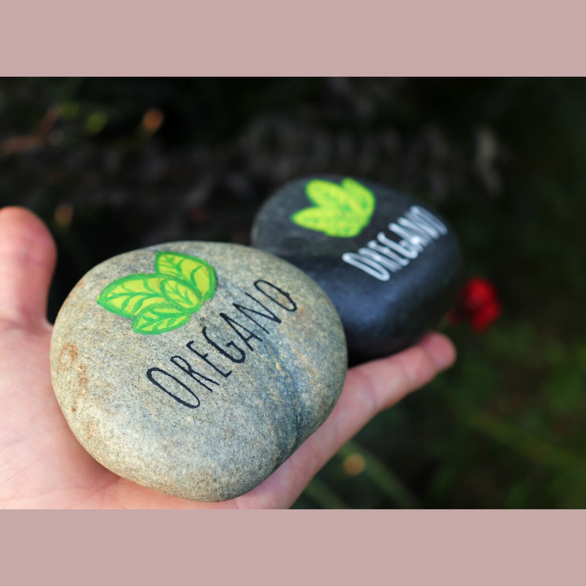 Garden Marker Rocks Natural Smooth Stone Natural Garden Etsy