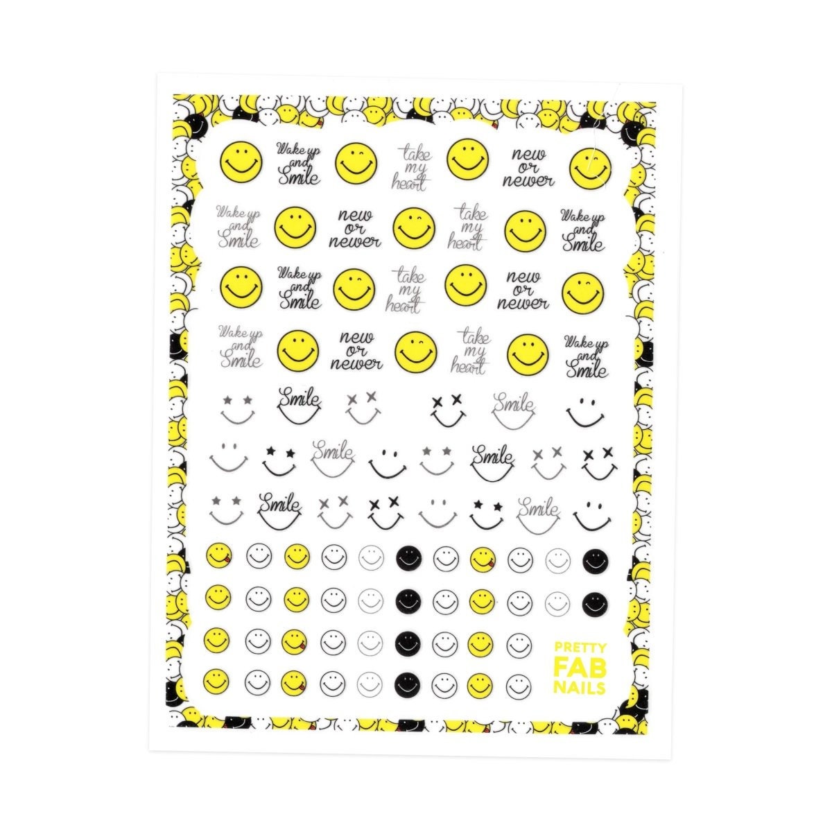 Smiley Face Nail Art Stickers – Pretty Fab Nails, Art Stickers