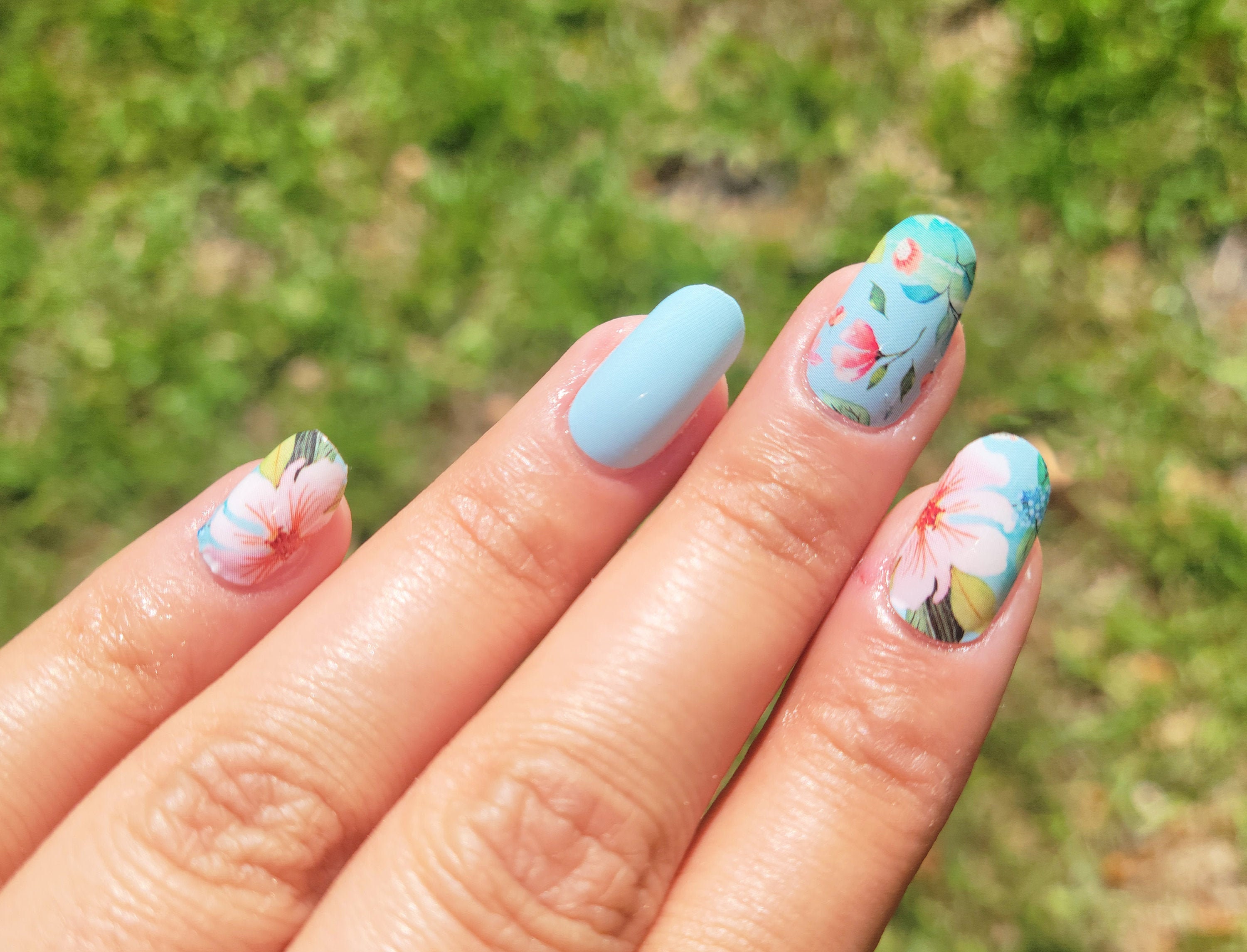 tropical design nails