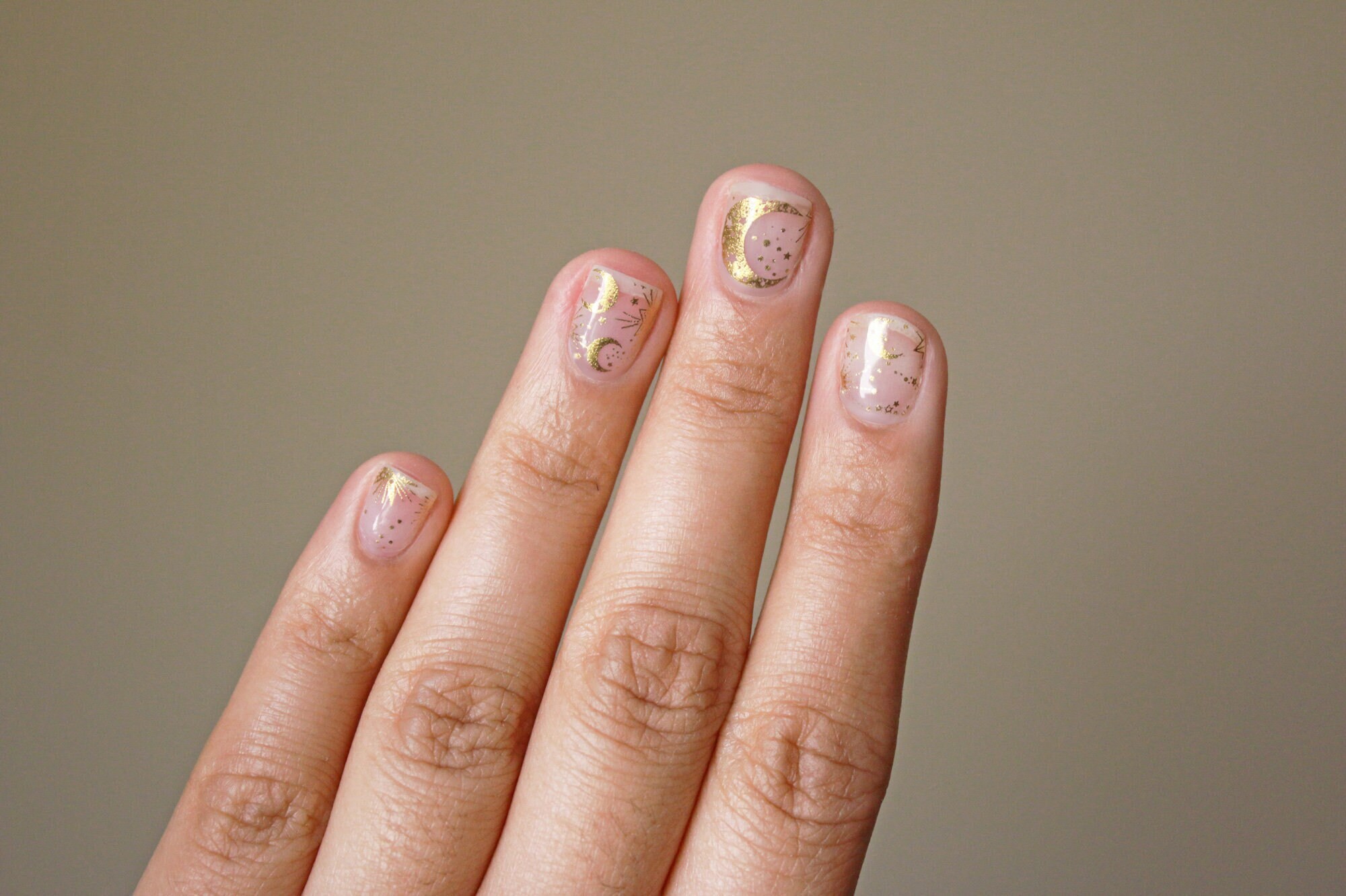 Gold Moon and Stars Nail Wraps Celestial Nail Polish Strips - Etsy