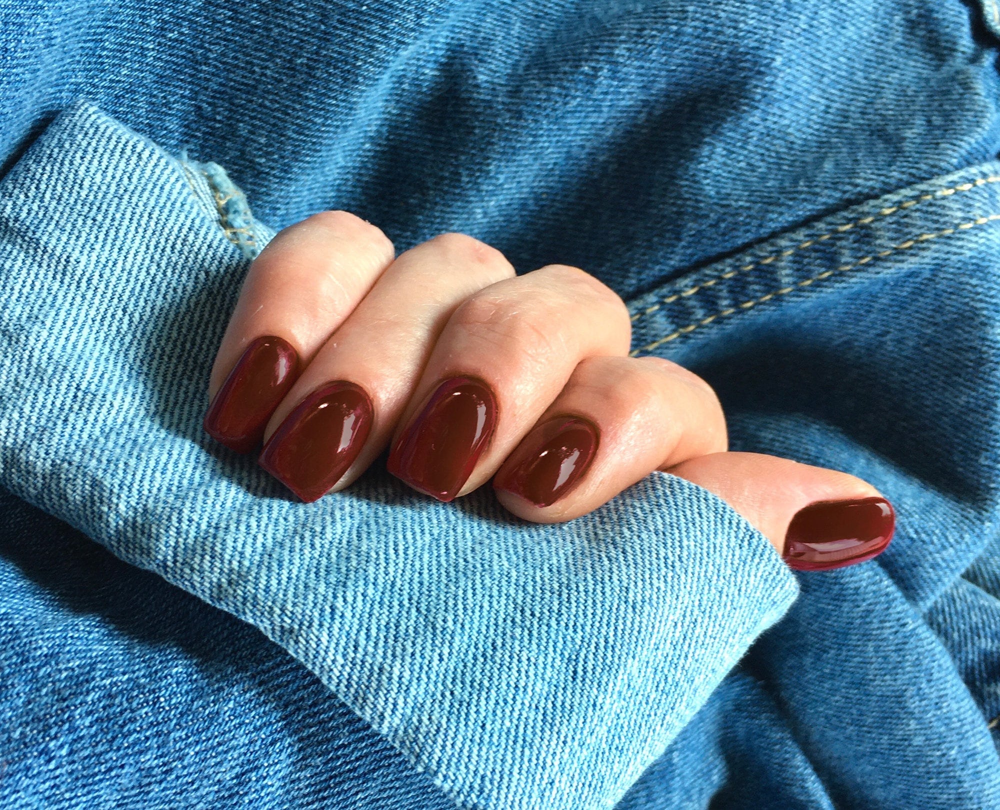 Maroon Nail Polish Wraps Dark Burgundy Nail Strips Pretty - Etsy