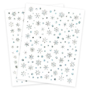 Holographic Snowflake Nail Stickers Winter Nail Decals, Hanukkah Nails imagem 4