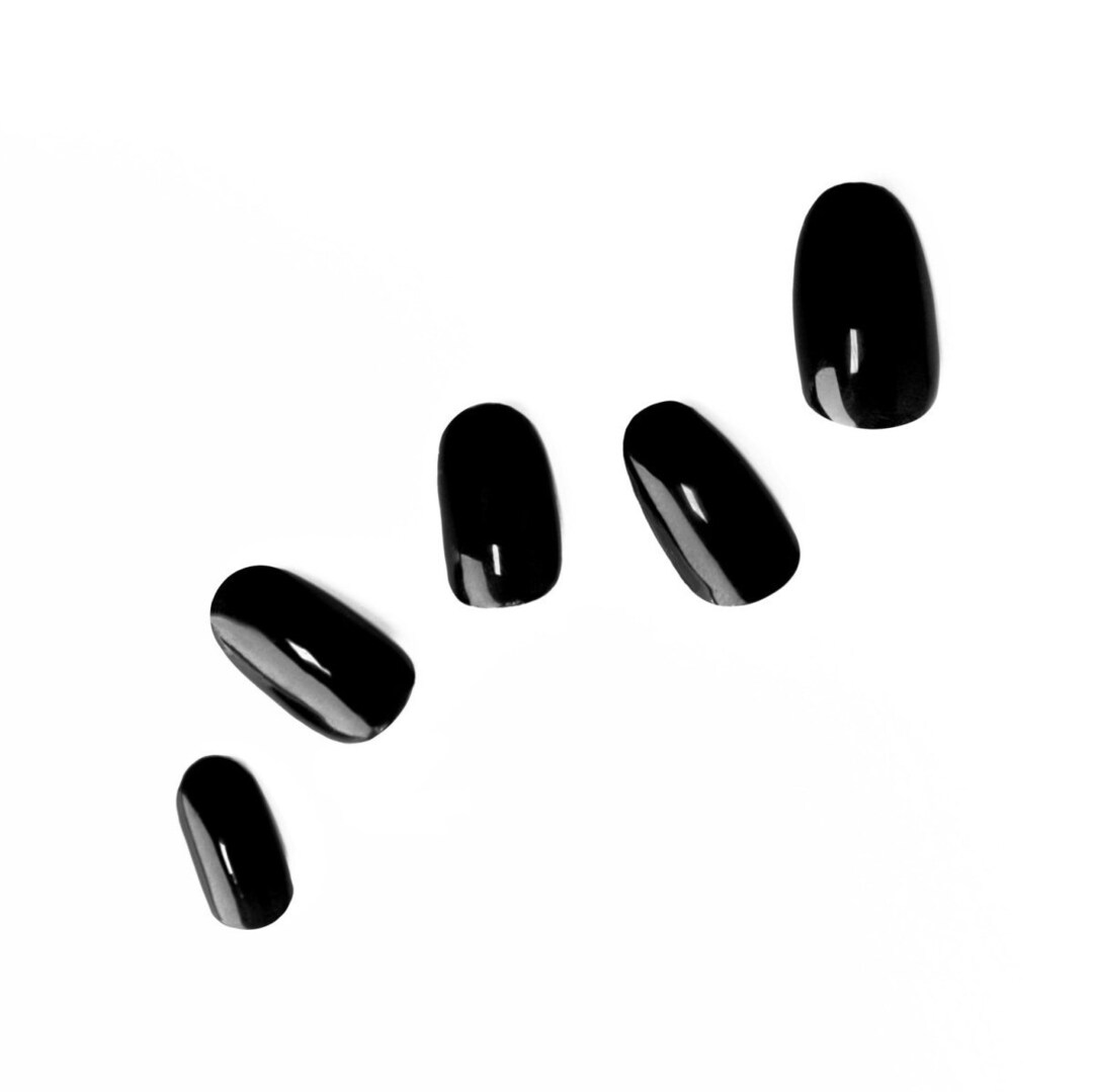 Midnight Black Gel Nail Polish Wraps, Solid Black UV Semicured Gel