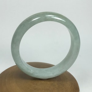 53mm Icy Apple Green with Golden Honey Comb Authentic River Burmese Grade A Jadeite Jade Bangle/Fei Cui/Healing Stone/JD330