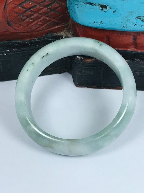 58.8mm Icy Apple Green with Milky White Genuine A… - image 3