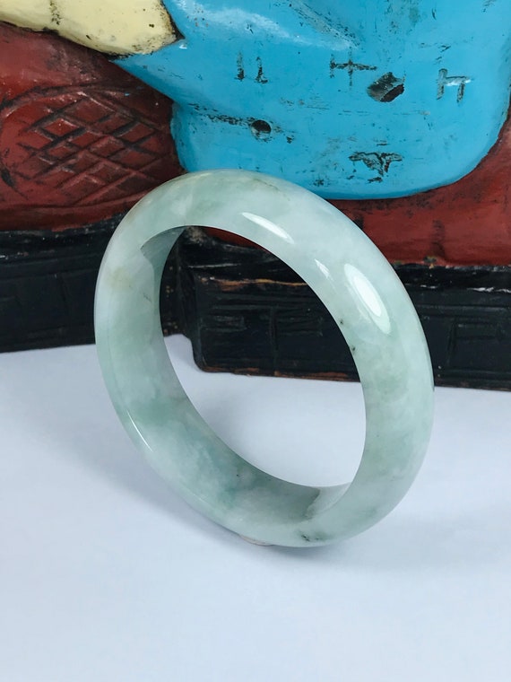58.8mm Icy Apple Green with Milky White Genuine A… - image 4