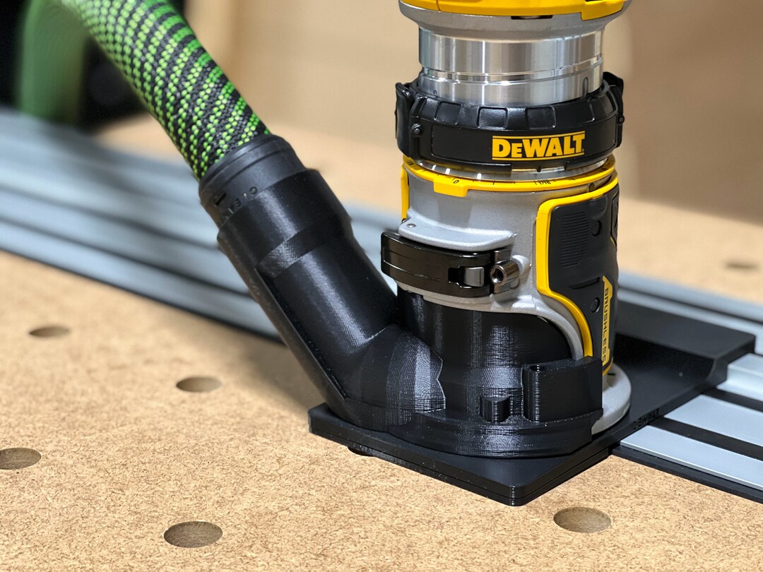 Dewalt router on sale vacuum attachment
