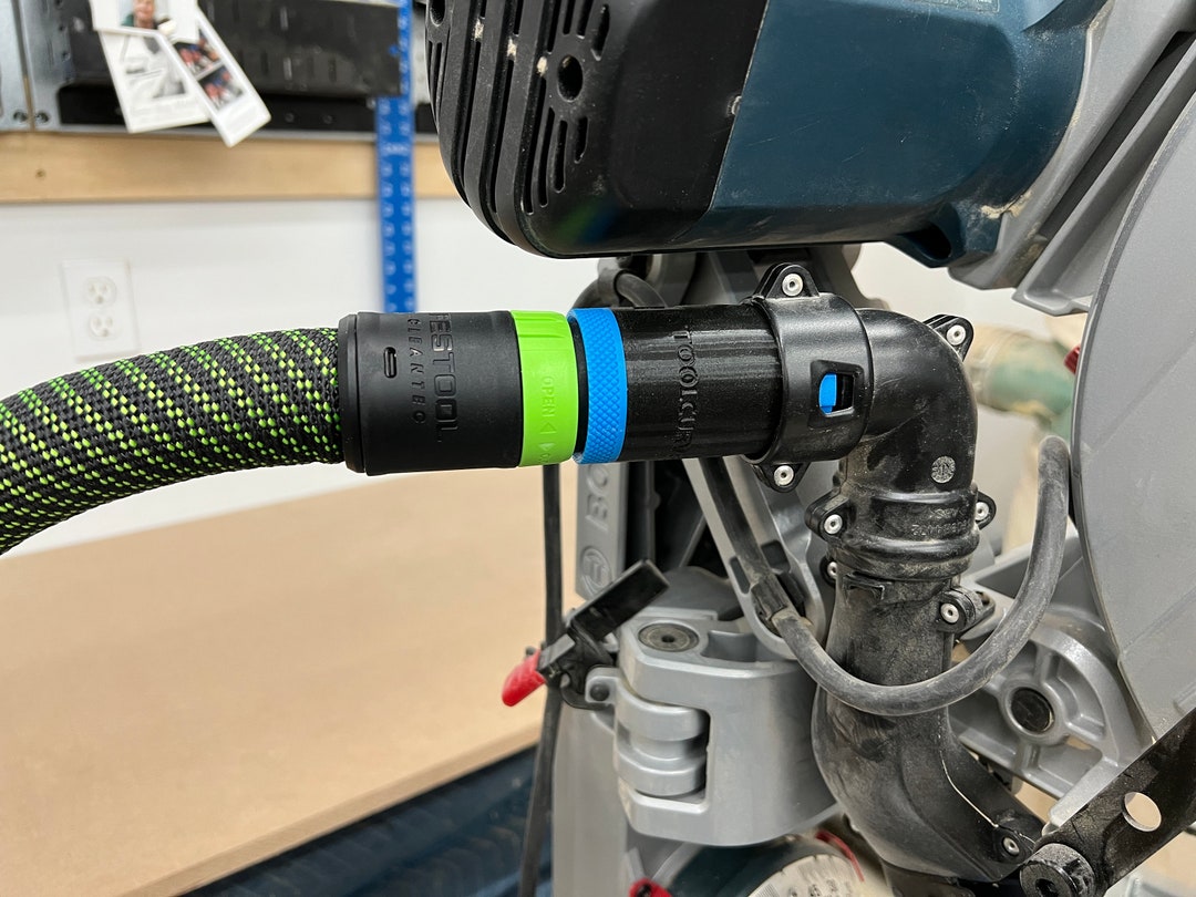 27mm VX Hose Adapter for Bosch 12 Glide Miter Saw, Compatible With