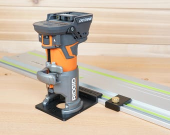 Track Saw Guide Rail Adapter for Ridgid 18v Trim Router