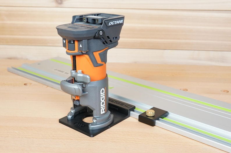 Track Saw Guide Rail Adapter for Ridgid 18v Trim Router image 1