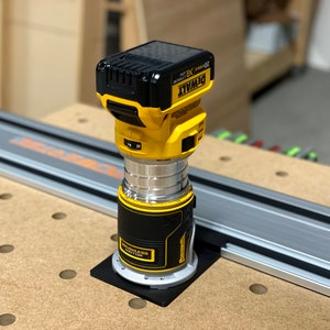 Dewalt Router Adapter for Powertec Track Saw Guide Rails - DCW600B 20v & DWP611