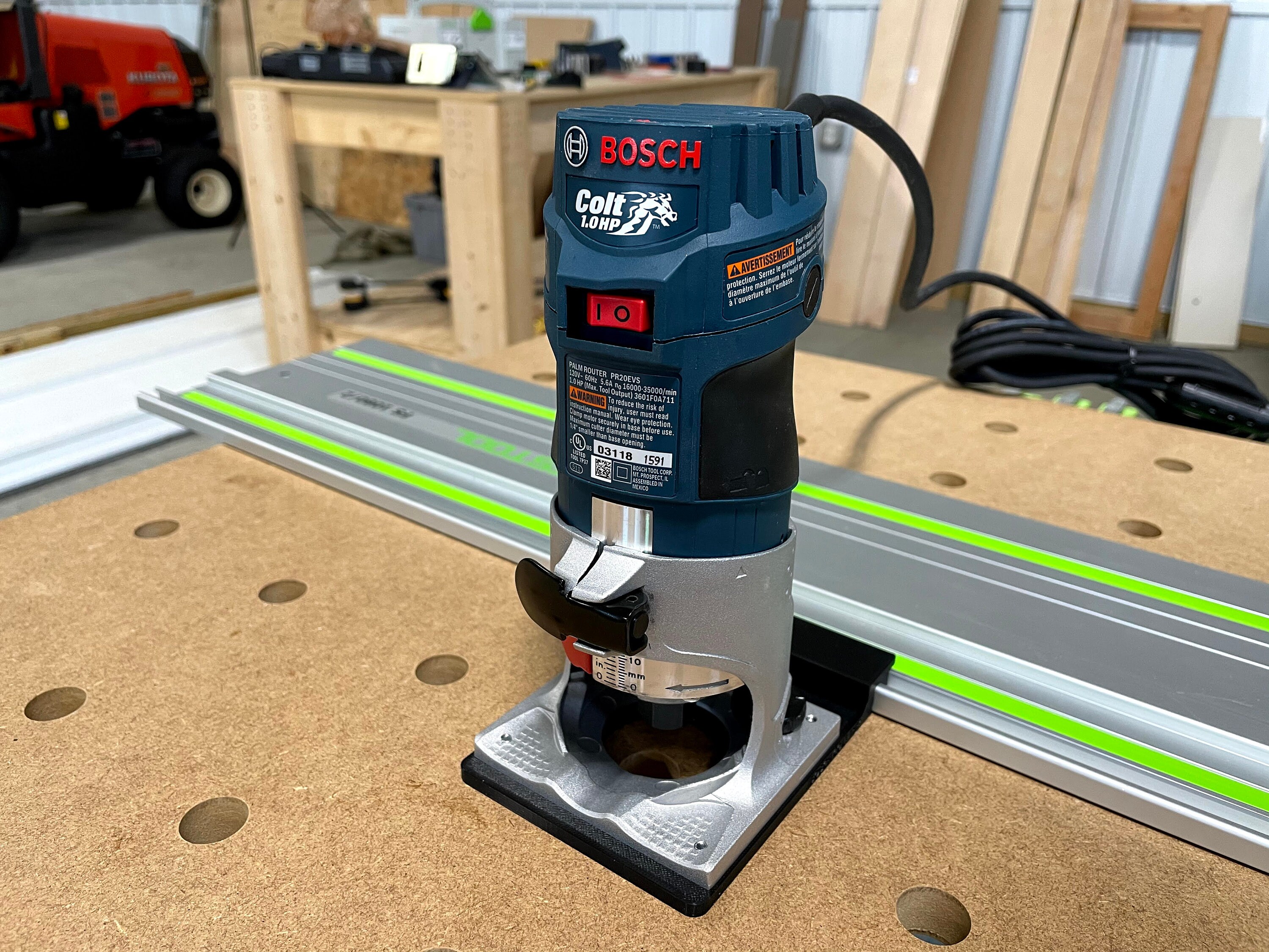 Bosch PR20EVS Oberfräser Adapter für Festool Spurensägen