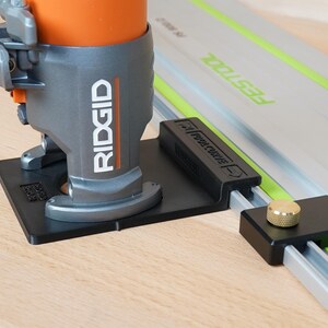 Track Saw Guide Rail Adapter for Ridgid 18v Trim Router image 2