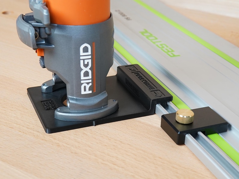 Track Saw Guide Rail Adapter for Ridgid 18v Trim Router image 2