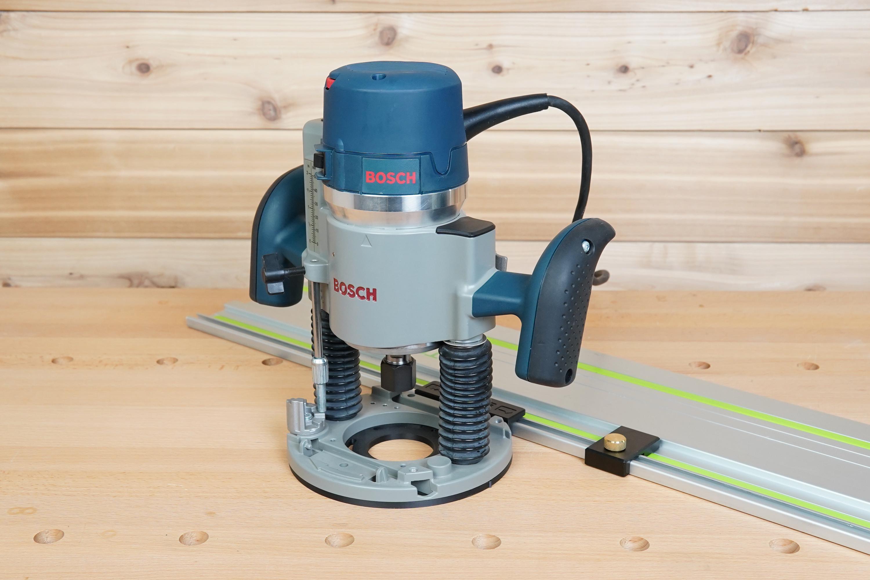 Bosch 1617 EVS Plunge Base Router Adapter for Festool & Makita Track ...
