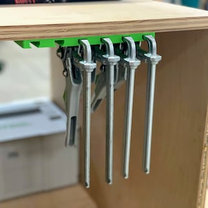 Festool snabbklämma x6 - Förvara Festool/Bessey-klämmor under arbetsbänken