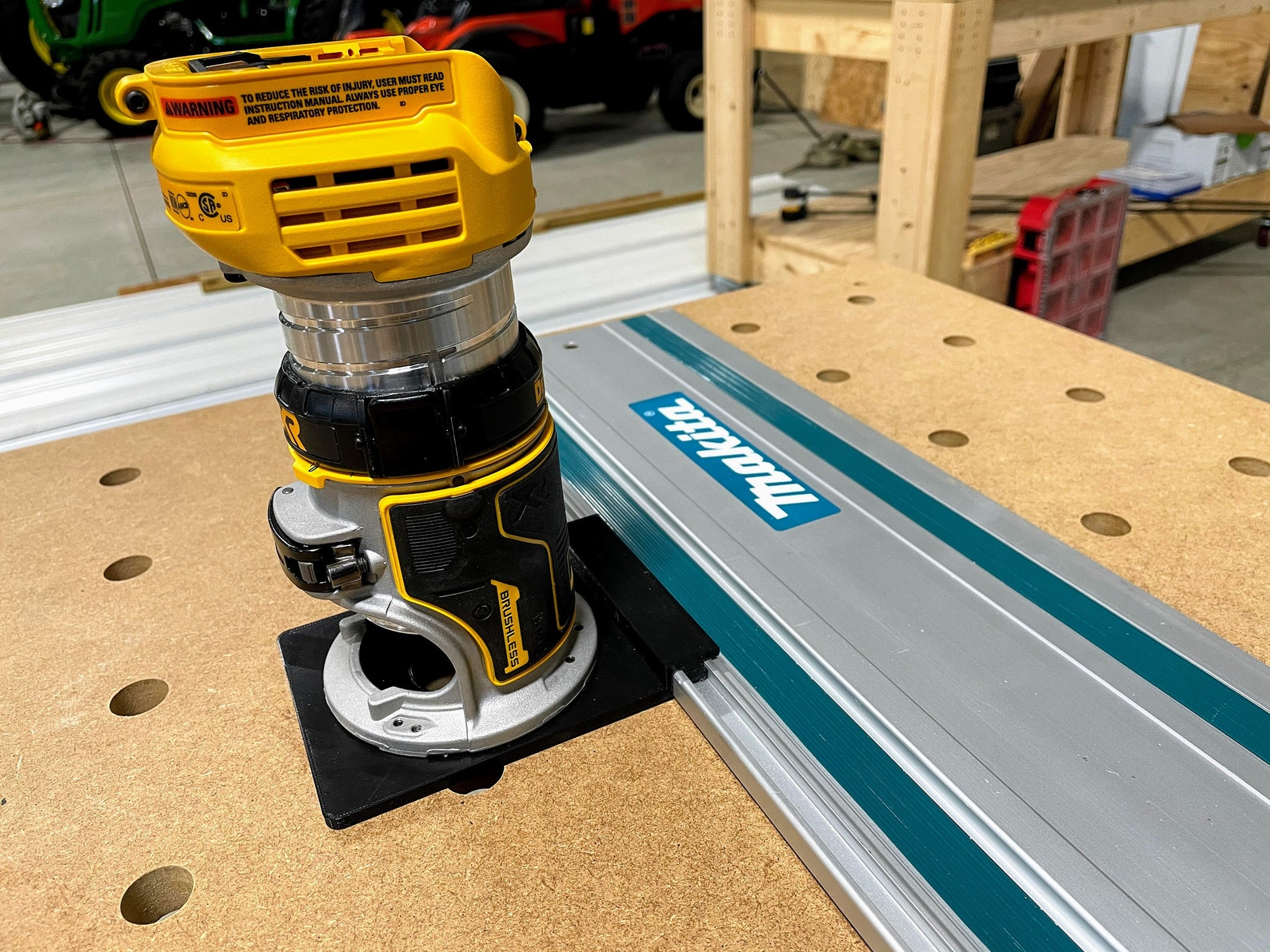 Dewalt Router Adapter for Makita Track Saw Guide Rails DCW600B 20v