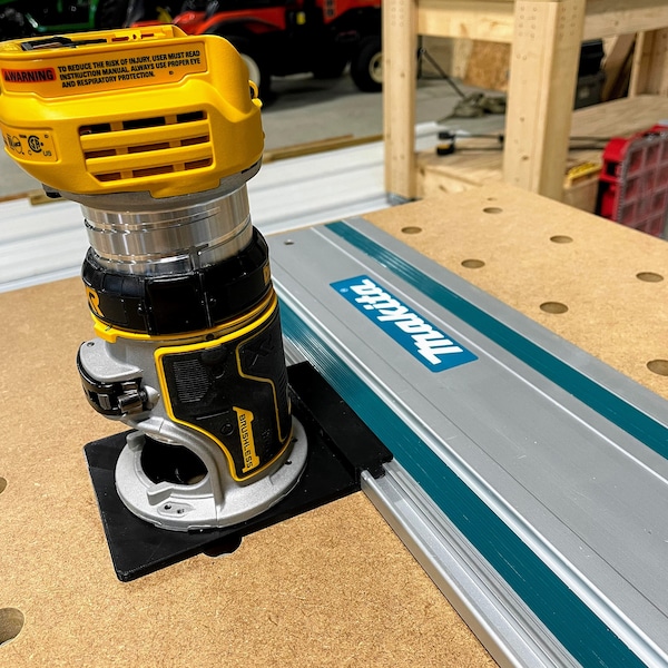 Dewalt Router Adapter for Makita Track Saw Guide Rails - DCW600B 20v & DWP611
