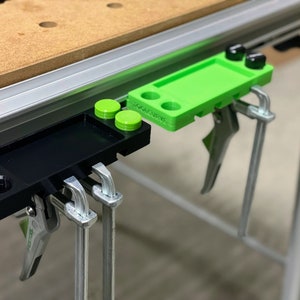 ToolCurve&#39;s Utility Tray Mini for Festool MFT/3 Table - Store Clamps & Benchdogs